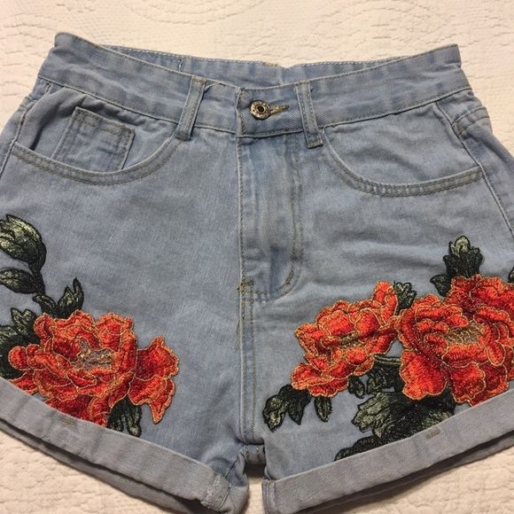 Pants - Embroidered High waisted shorts (5/$25)